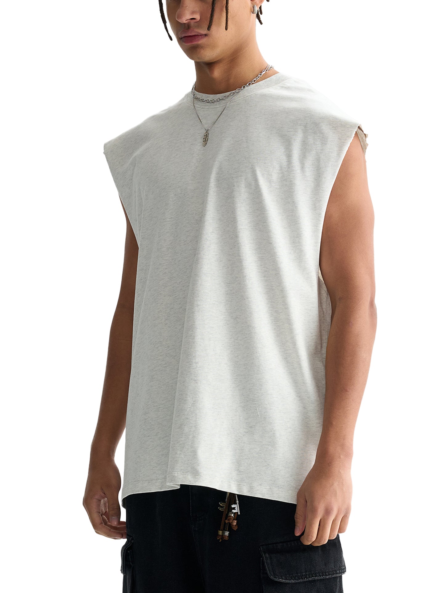 Cult Hardcore- Raw Edge Cotton Tank Top