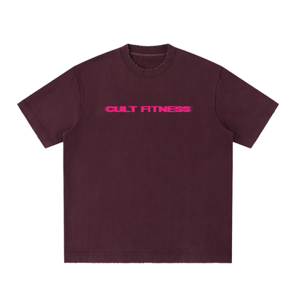 CULT LIFT CLUB- Unisex, Heavyweight Vintage Washed Frayed T-Shirt