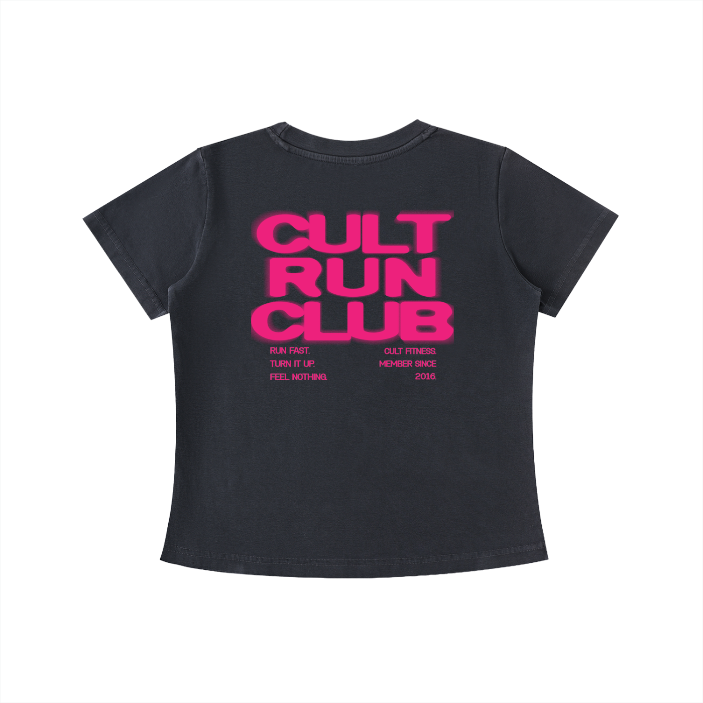 WOMEN'S CULT RUN CLUB- Vintage Wash Slim Fit T-shirt