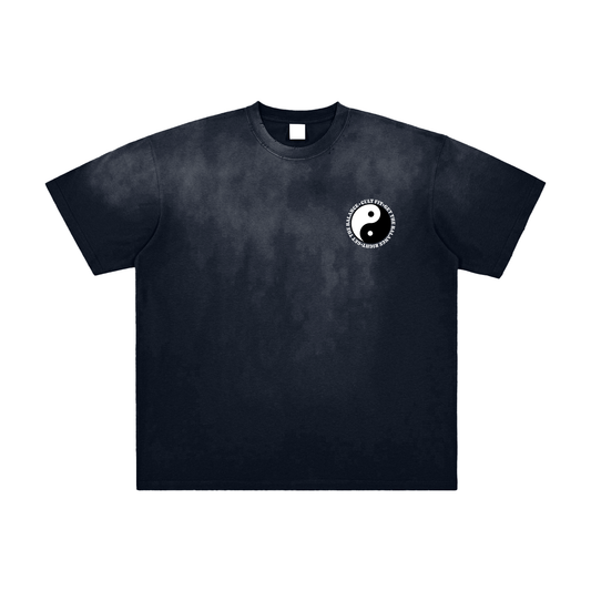 CULT BALANCE- Vintage Washed Frayed T-Shirt