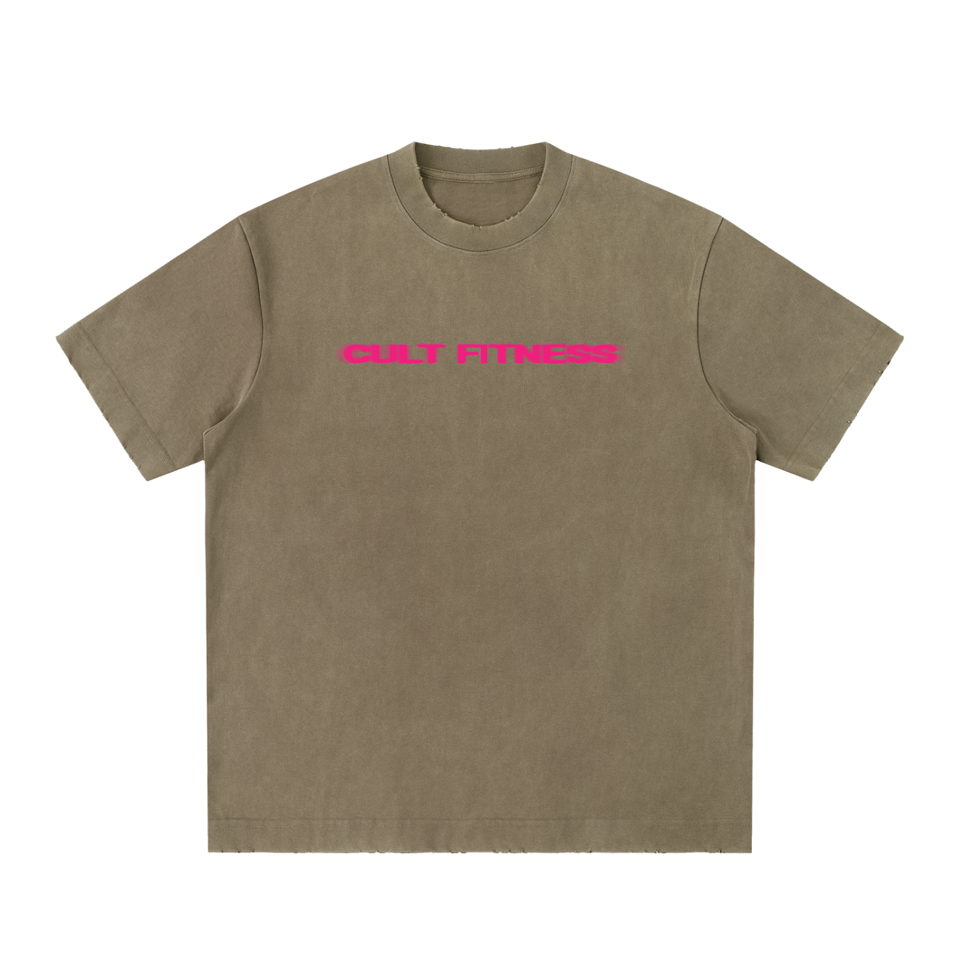 CULT LIFT CLUB- Unisex, Heavyweight Vintage Washed Frayed T-Shirt