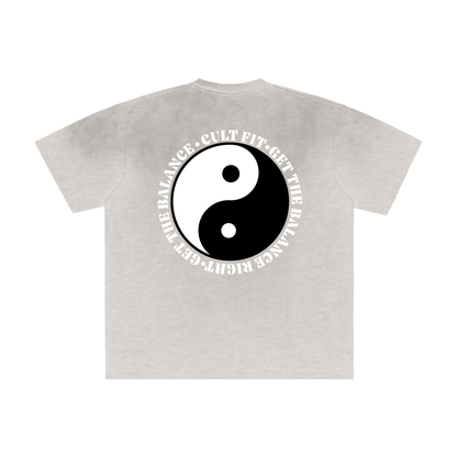 CULT BALANCE- Vintage Washed Frayed T-Shirt