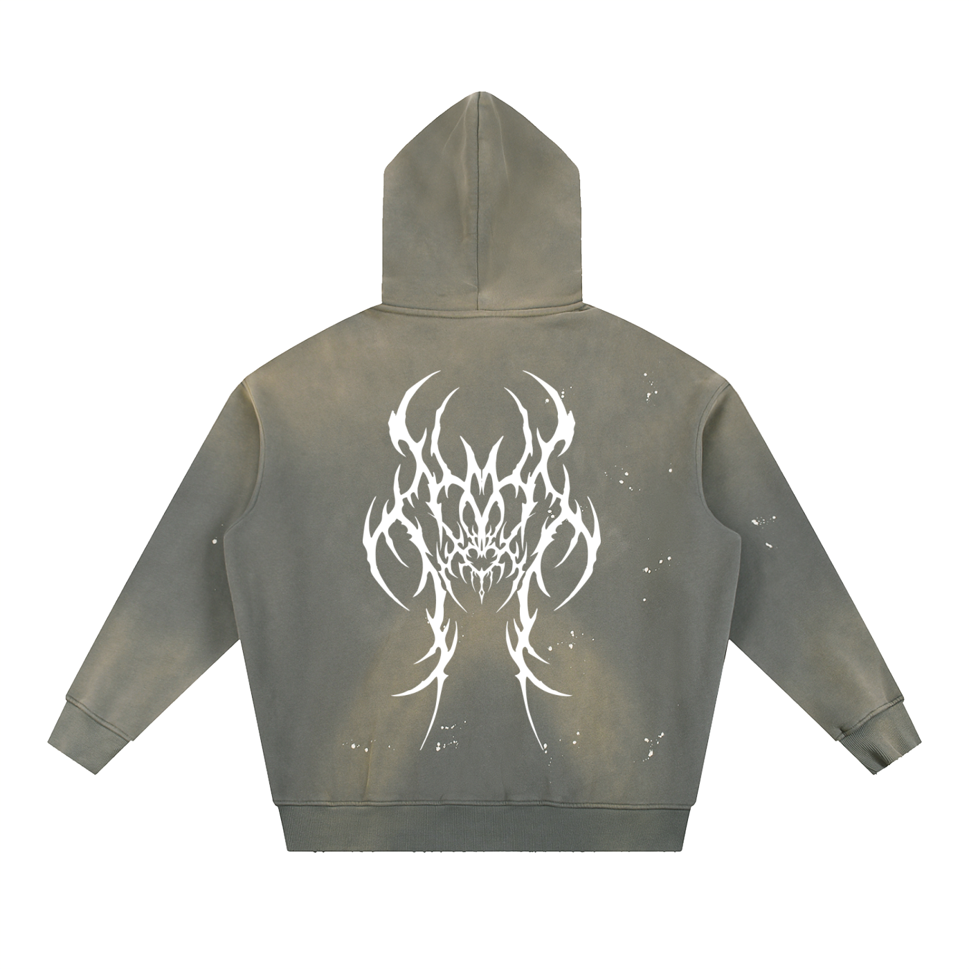 CULT HARDCORE- Unisex, Vintage Washed Frated Hoodie