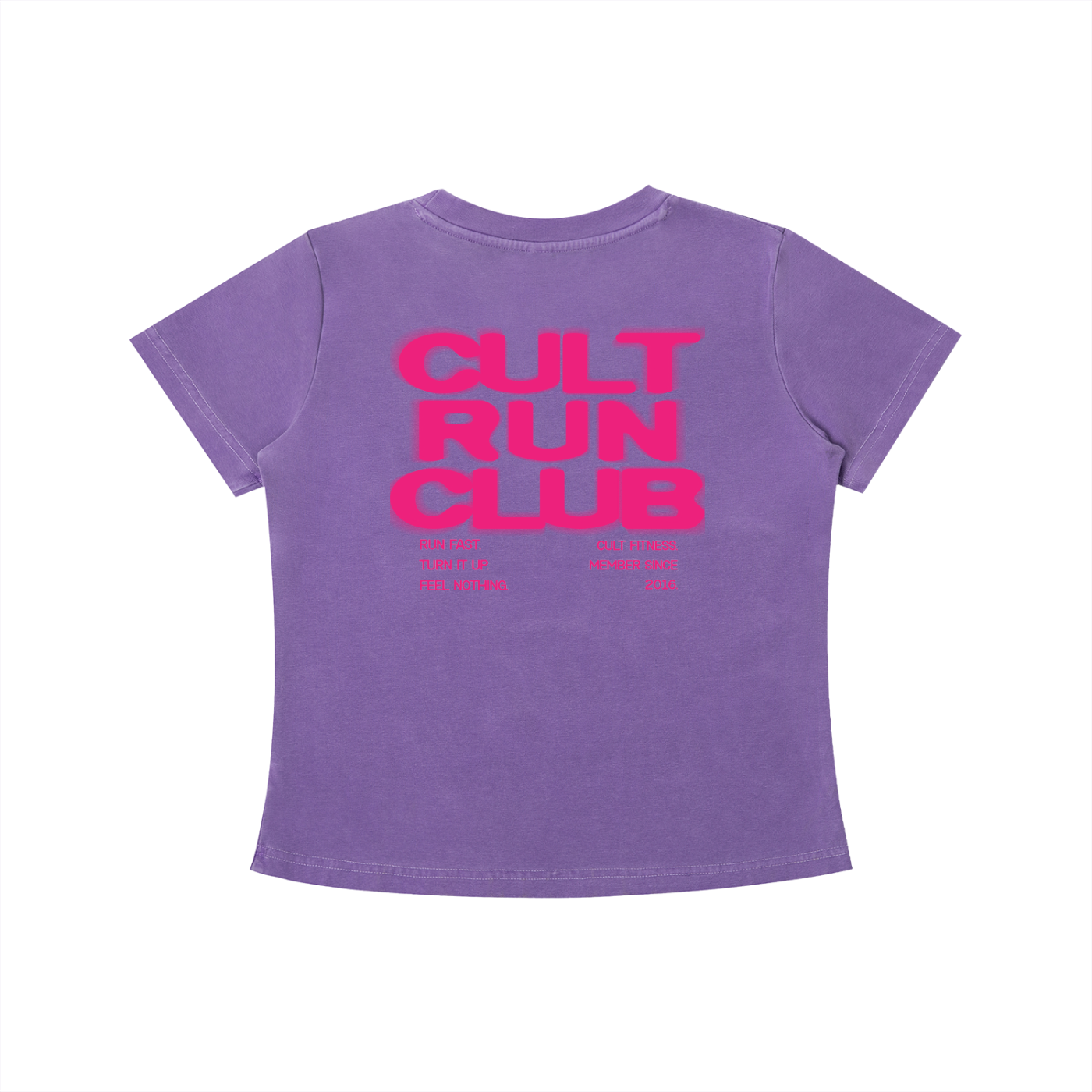 WOMEN'S CULT RUN CLUB- Vintage Wash Slim Fit T-shirt