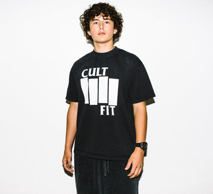 CULT FLAG- Vintage Washed Frayed T-Shirt