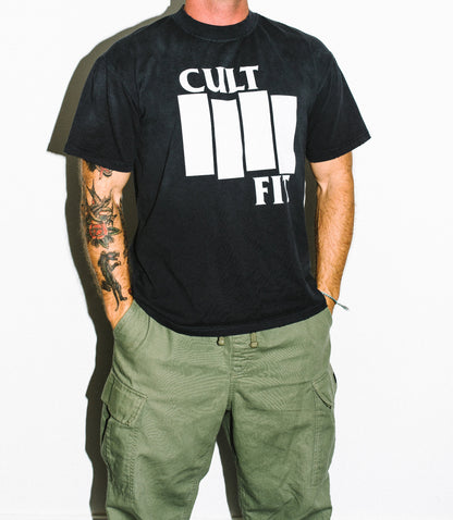 CULT FLAG- Vintage Washed Frayed T-Shirt
