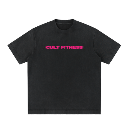 CULT LIFT CLUB- Unisex, Heavyweight Vintage Washed Frayed T-Shirt