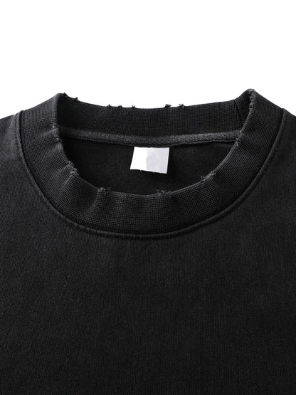 CULT LIFT CLUB- Unisex, Heavyweight Vintage Washed Frayed T-Shirt