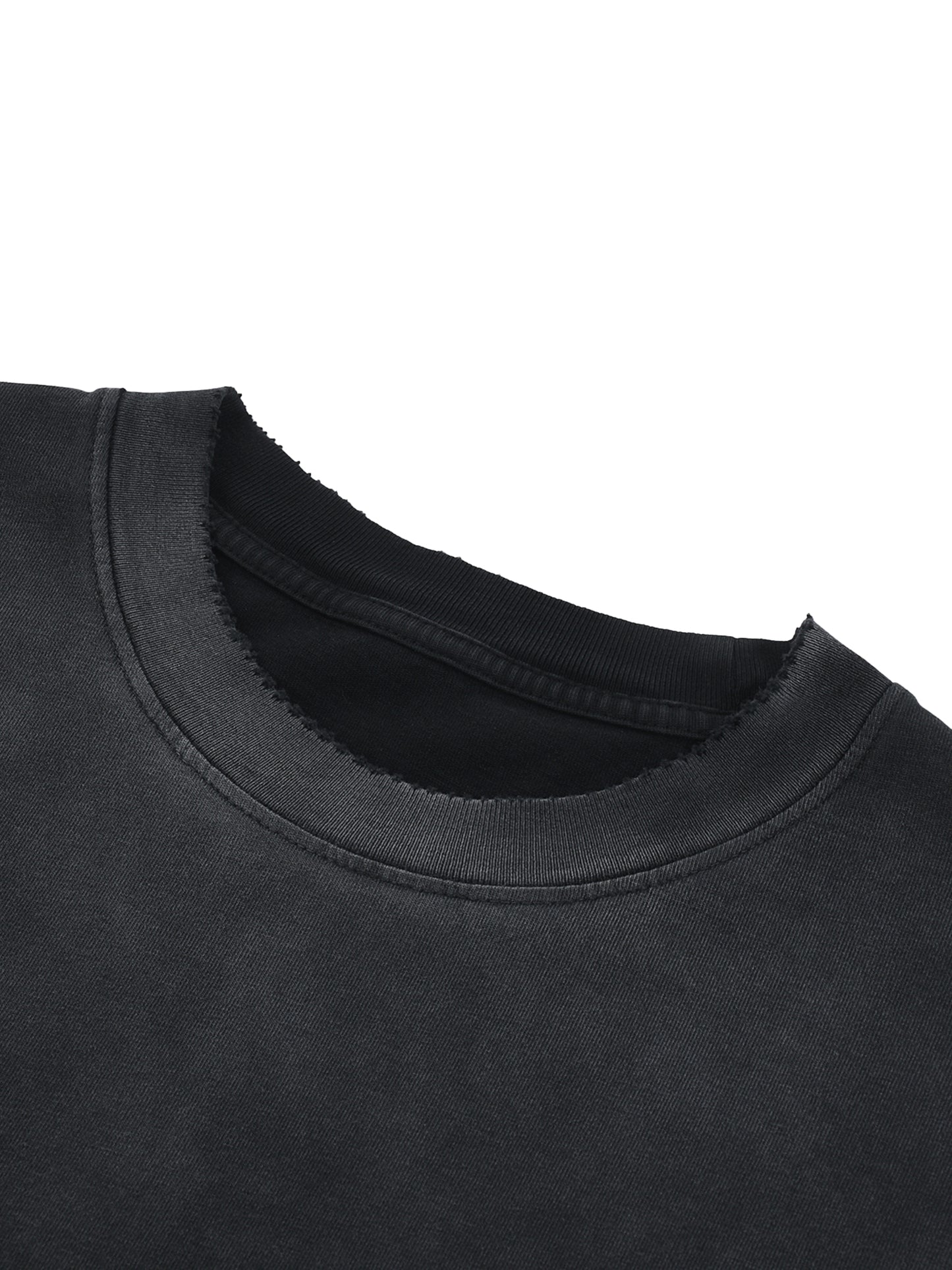 CULT ROCK ON- Sun Fade Hand-Frayed Cotton T-Shirt