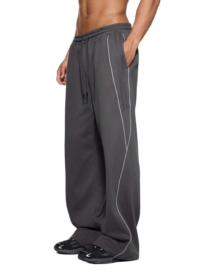 CULT.- Reflection Striped Straight-Leg Sweatpants